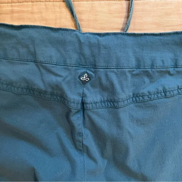 Prana Blue Cropped Pants with Drawstring - Picture 3 of 5